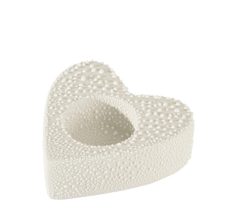 Świecznik ceramiczny kremowy 9 x 9 x 3 cm – stworzy przytulny nastrój