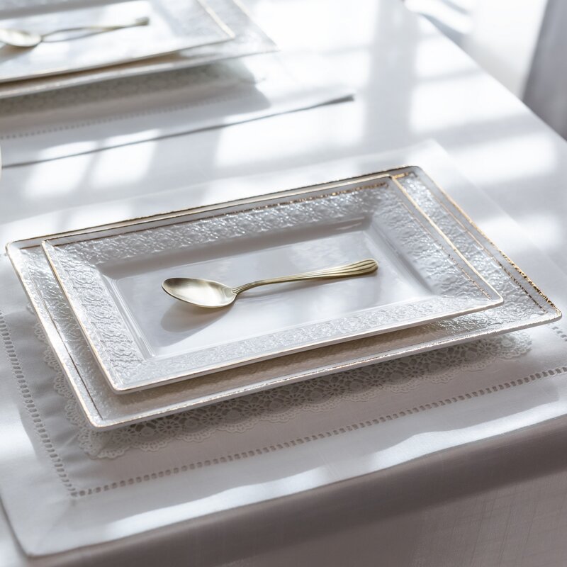 Patera ceramiczna Olivia biała 39 x 15 x 3 cm – idealna na przekąski