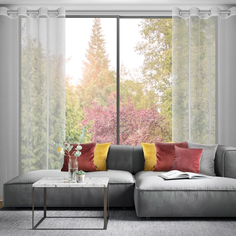 Firana gotowa ABI1 biała 140 x 250 cm – rozjaśnia wnętrze