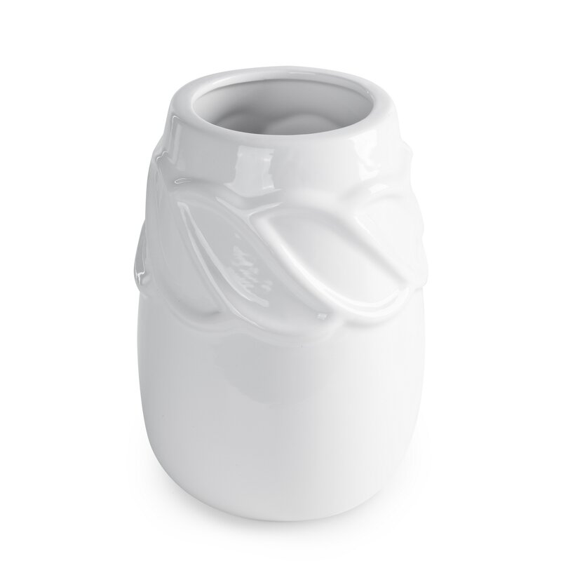 Wazon ceramiczny Lisa biały 15 x 15 x 20 cm – na susze i kwiaty