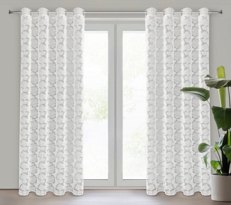 Zasłona gotowa Jasmin biała 140 x 250 cm – rozjaśnia wnętrze