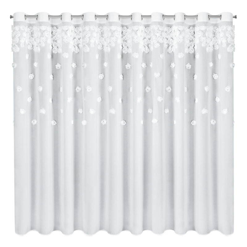 Zasłona gotowa Diana biała 350 x 250 cm – rozprasza światło