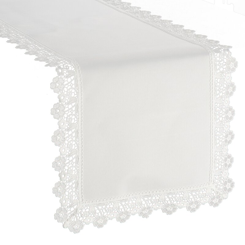 OBRUS CINDY 40 X 140 CM BIAŁY