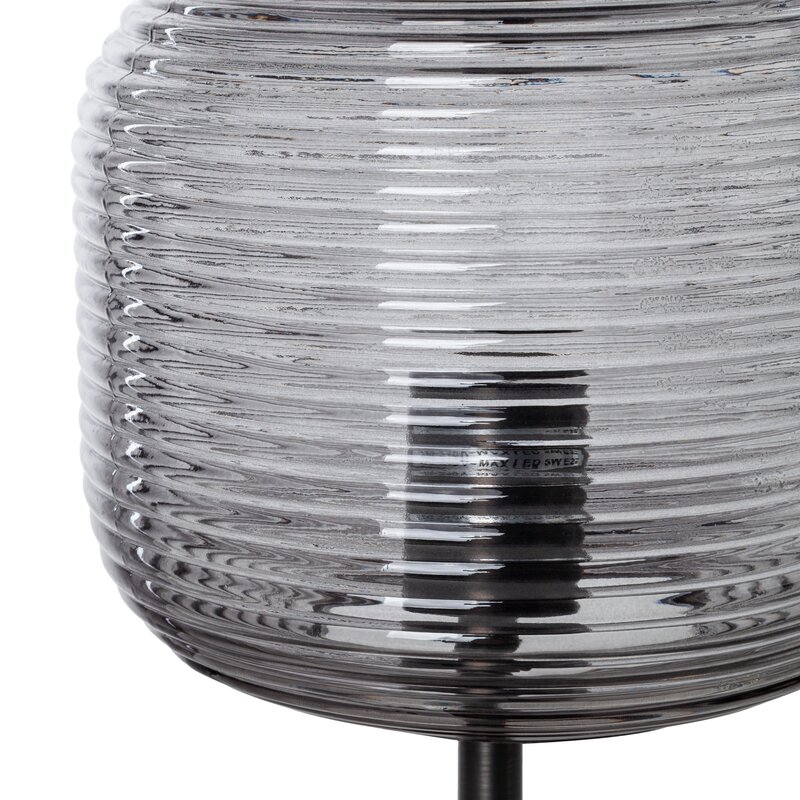 Lampa stołowa Aron 02 grafitowa O 24 X 55 CM – do salonu i sypialni