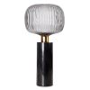 Lampa stołowa Luka czarna O 32 x 65 cm – tworzy przytulny nastrój
