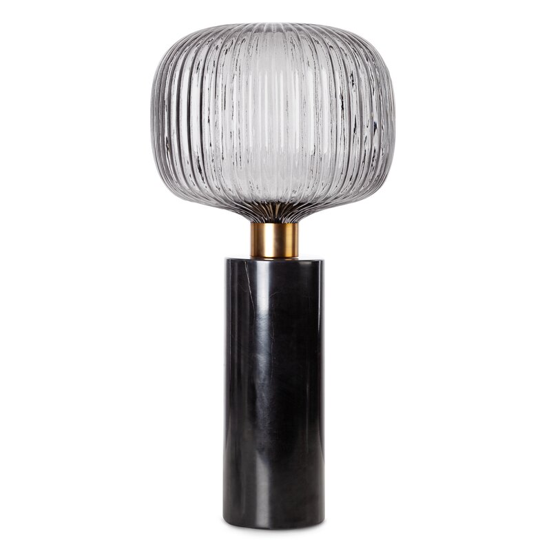 Lampa stołowa Luka czarna O 32 x 65 cm – tworzy przytulny nastrój