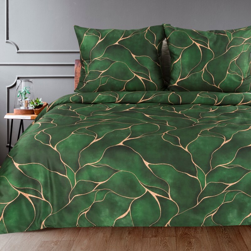 Komplet pościeli GIFT1 zielony 180 X 200 cm – idealny na prezent