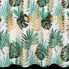 Zasłona gotowa Malta biała 140 X 250 CM – z motywem botanicznym