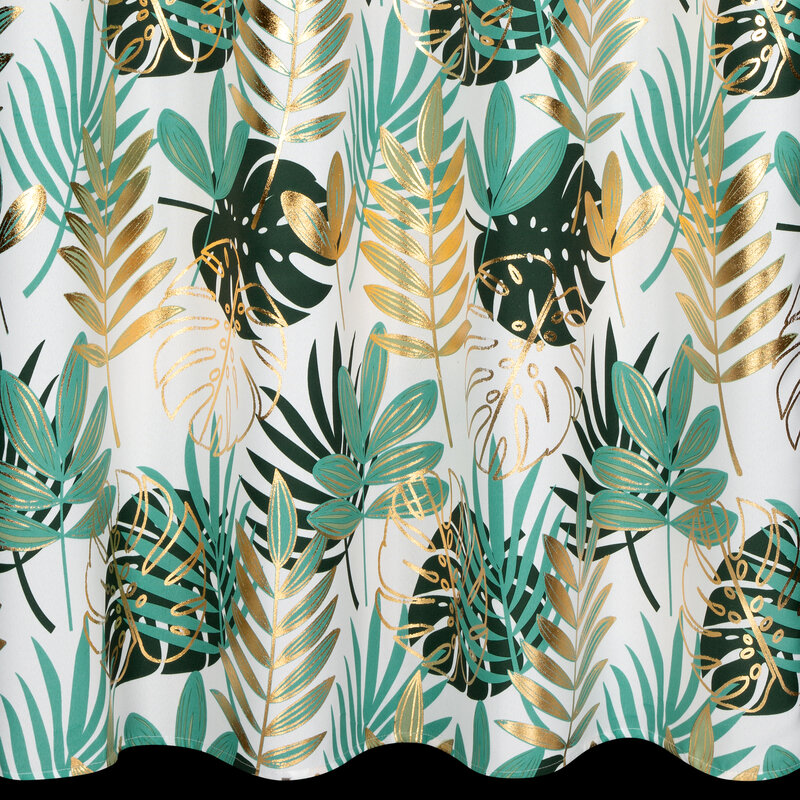 Zasłona gotowa Malta biała 140 X 250 CM – z motywem botanicznym