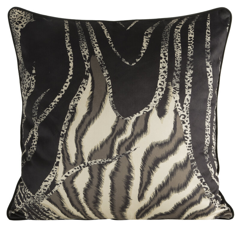 Poszewka dekoracyjna MING14A czarna 60 x 60 cm – welwetowa i stylowa