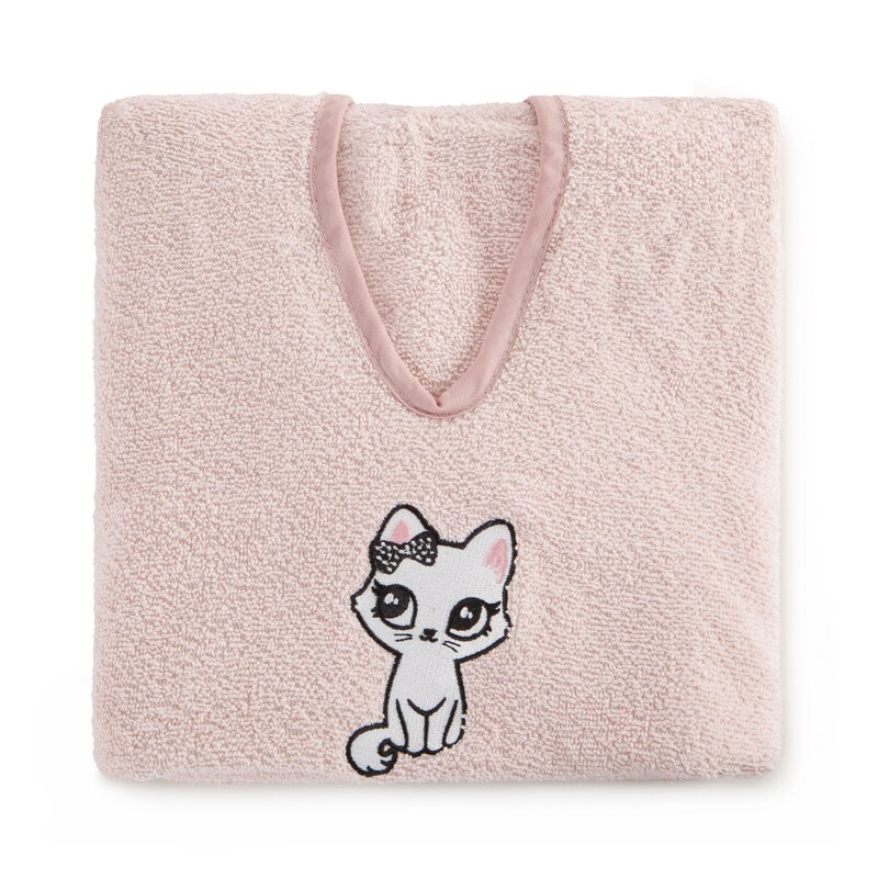 Ręcznik dziecięcy Baby72 pudrowy róż 60 x 120 cm – miękki i chłonny