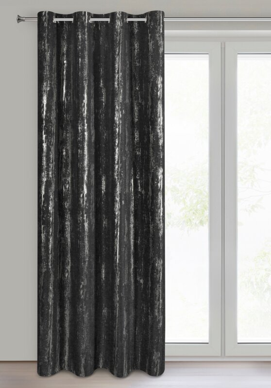 Zasłona gotowa Libi czarna 140 x 250 cm – zaciemnia pomieszczenie