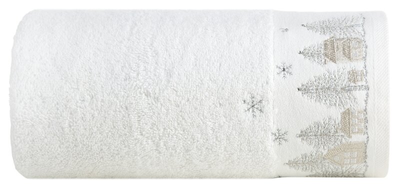 RĘCZNIK ŚWIATECZNY JOY2 50 X 90 CM BIAŁY