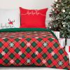 KOMPLET POŚCIELI ŚWIATECZNEJ KARMEN 140 X 200 CM CZERWONY