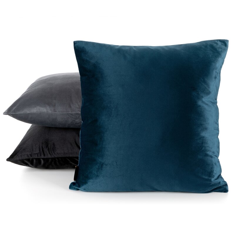 Poszewka velvet granatowa 60 x 60 cm – doda przytulności