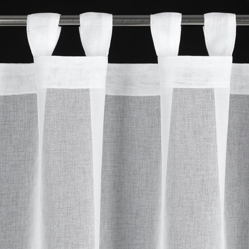 Firana gotowa Kaja na szelkach biała 150 X 40 cm – lekka i przewiewna