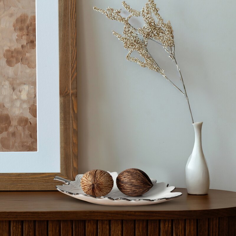 Patera ceramiczna Alma biała 30 X 14 X 4 cm – idealna na stół i komodę