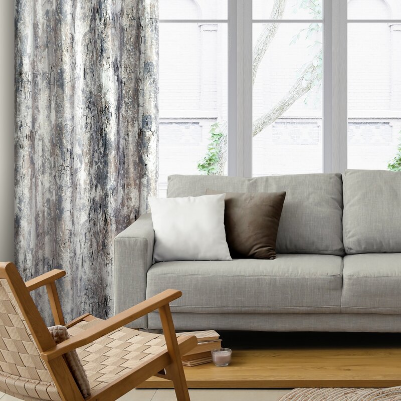 Zasłona gotowa Malia stalowa 140 x 250 cm – zaciemniająca welwetowa