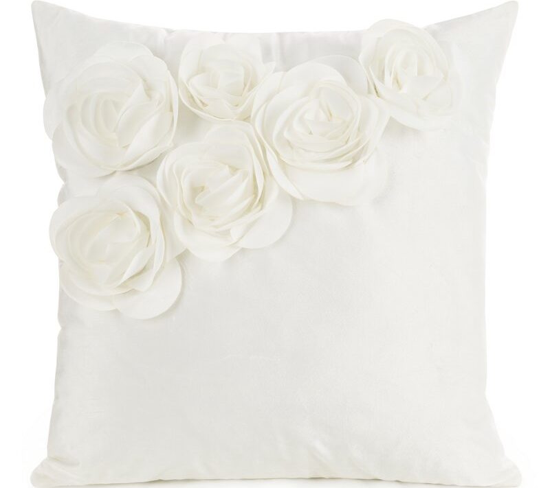 Poszewka Flores 1 kremowa 45 X 45 CM – miękka w dotyku