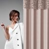 Zasłona gotowa Roses 13 Eva Minge pudrowa 140 X 250 cm – welwetowa miękkość
