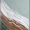 Obraz ręcznie malowany abstrakcyjny miętowy 70 X 100 CM – dla świeżych wnętrz
