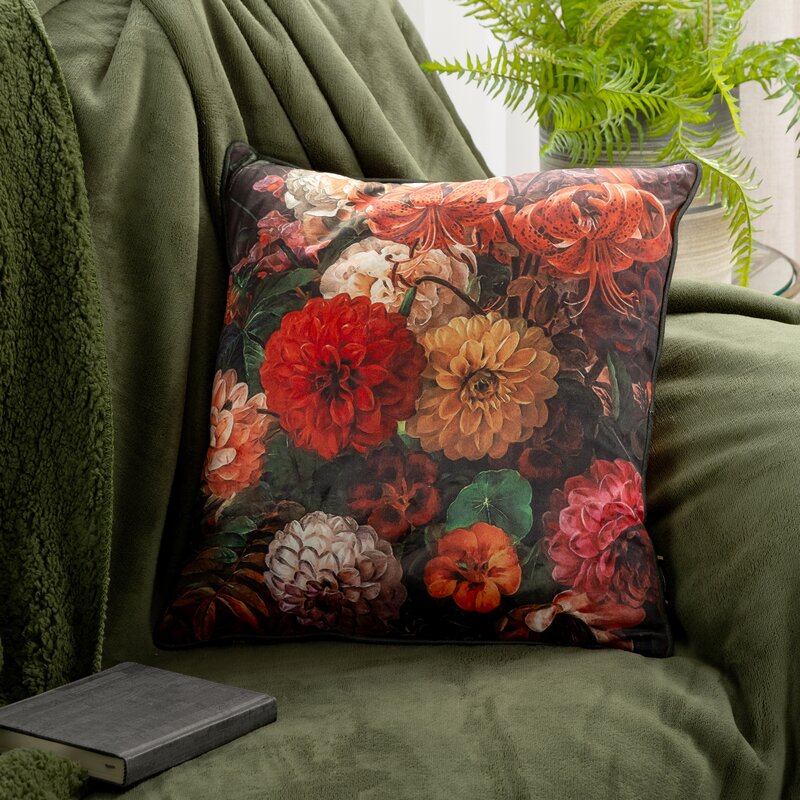 Poszewka velvet ciemnopomarańczowa 45 x 45 cm – doda głębi koloru