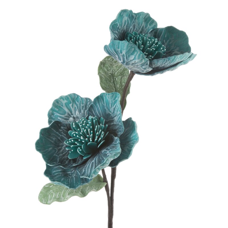 Kwiat dekoracyjny Flore turkusowy O 18 x 60 cm – do wazonu i kompozycji