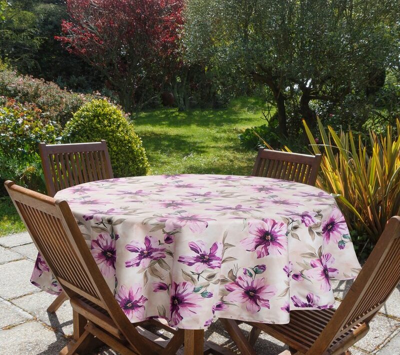 Obrus garden kremowy O 150 cm – idealny na taras