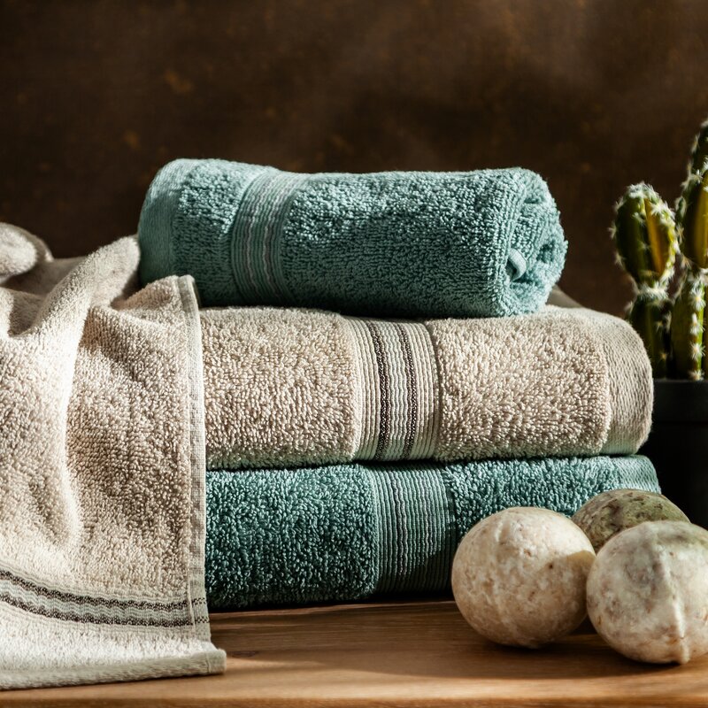 Ręcznik kąpielowy TRIS (03) beżowy 70 X 140 CM – puszysty i chłonny