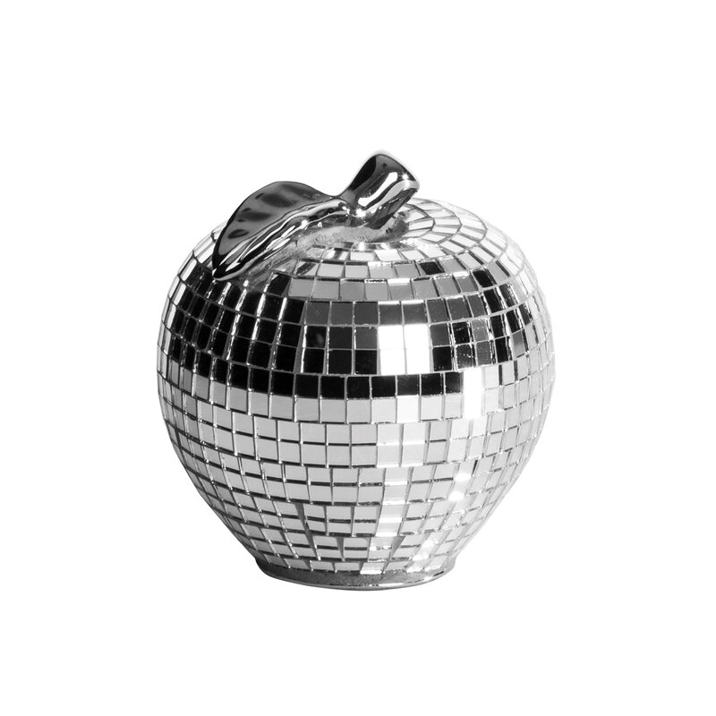 Figurka ceramiczna Mirona srebrna 9 x 11 cm – doda blasku wnętrzu
