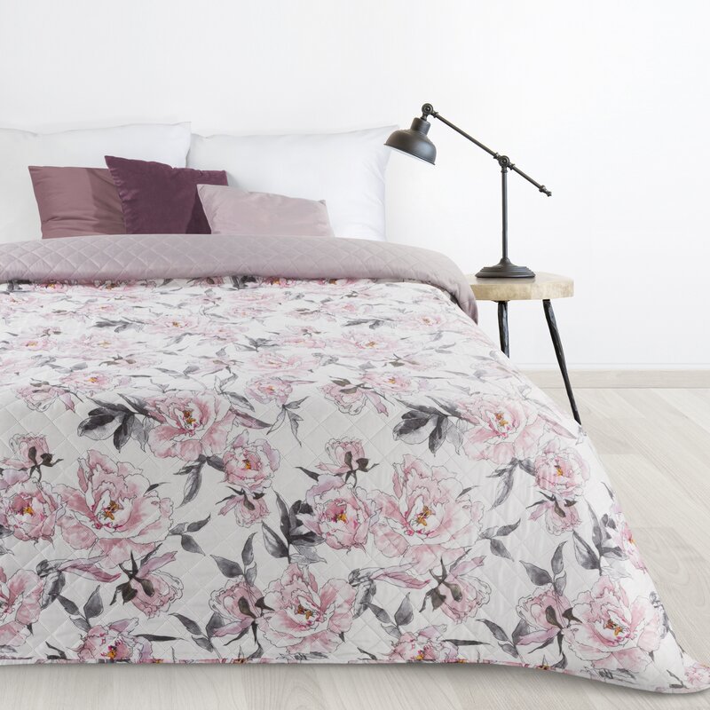 Narzuta D91 FLOWER 07 biała 220 X 240 cm – delikatna w dotyku