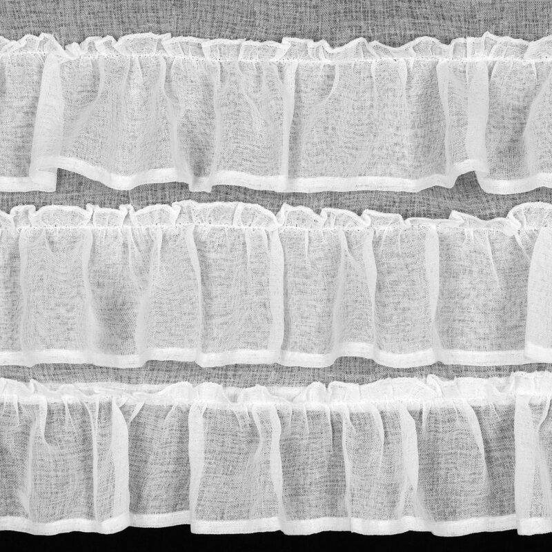 Firana gotowa Lilian biała 150 x 45 cm – rozprasza światło