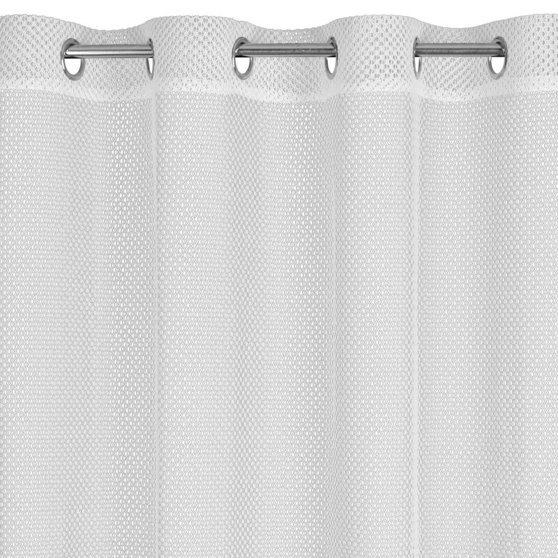 Firana gotowa siatka biała 140 x 250 cm – rozświetla wnętrze