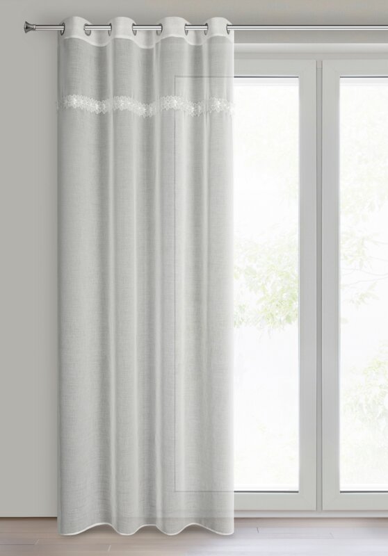 Firana gotowa KELI biały 140 x 250 cm – rozprasza światło