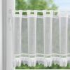 Firana gotowa na szelkach biała 150 x 60 cm – rozjaśnia wnętrze