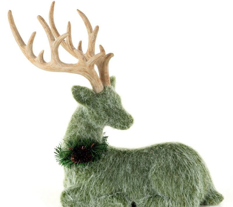 Figurka bożonarodzeniowa zielona 30 x 12 x 40 cm – świąteczna dekoracja