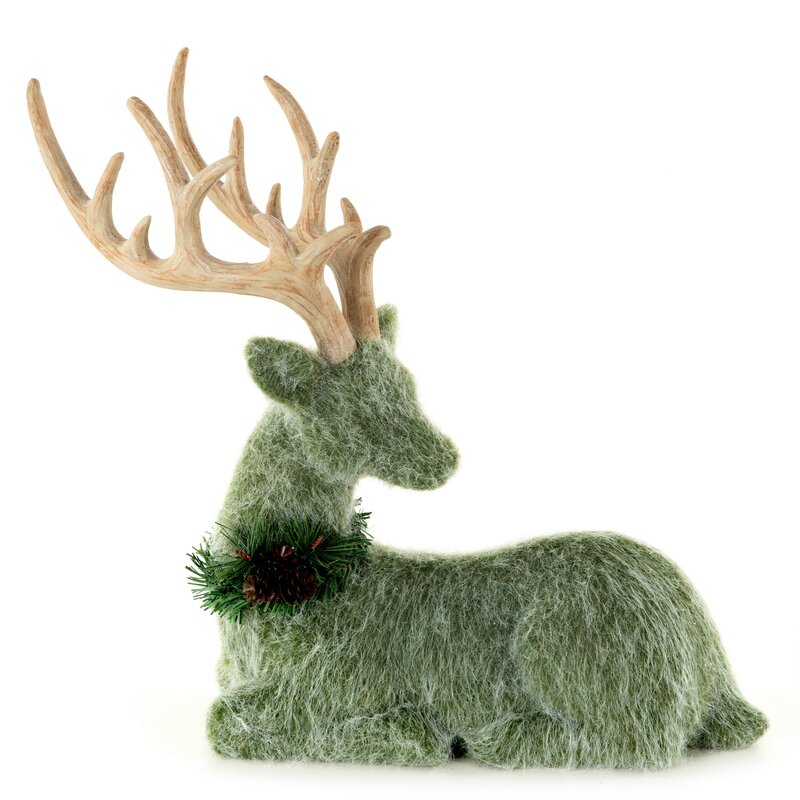 Figurka bożonarodzeniowa zielona 30 x 12 x 40 cm – świąteczna dekoracja