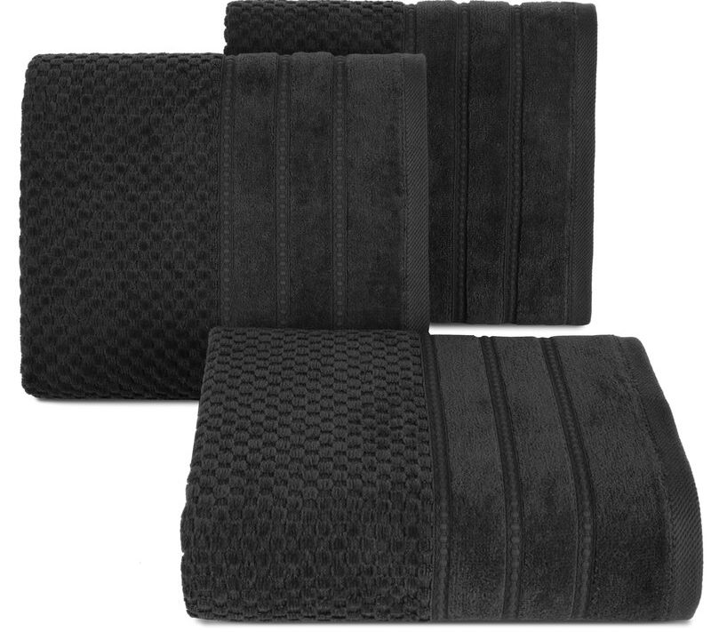 Ręcznik welurowy Adore czarny 50 x 90 cm – miękki i chłonny