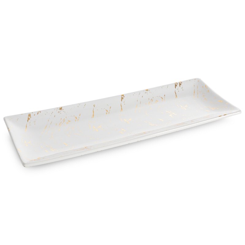 Patera ceramiczna Ariela biała 38 x 14 x 4 cm – idealna na przekąski