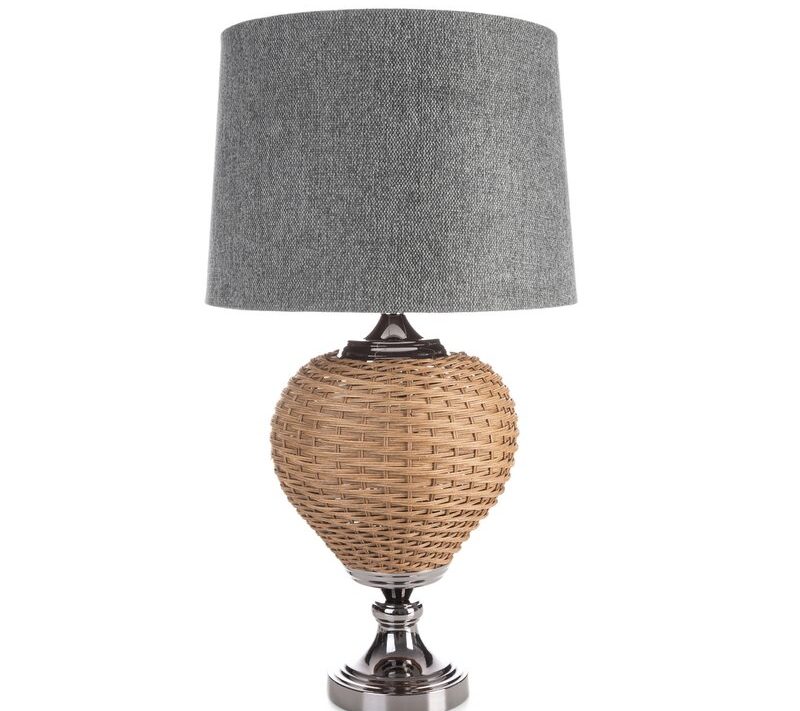 Lampa stołowa Pati stalowa O 38 x 78 cm – tworzy przytulną atmosferę