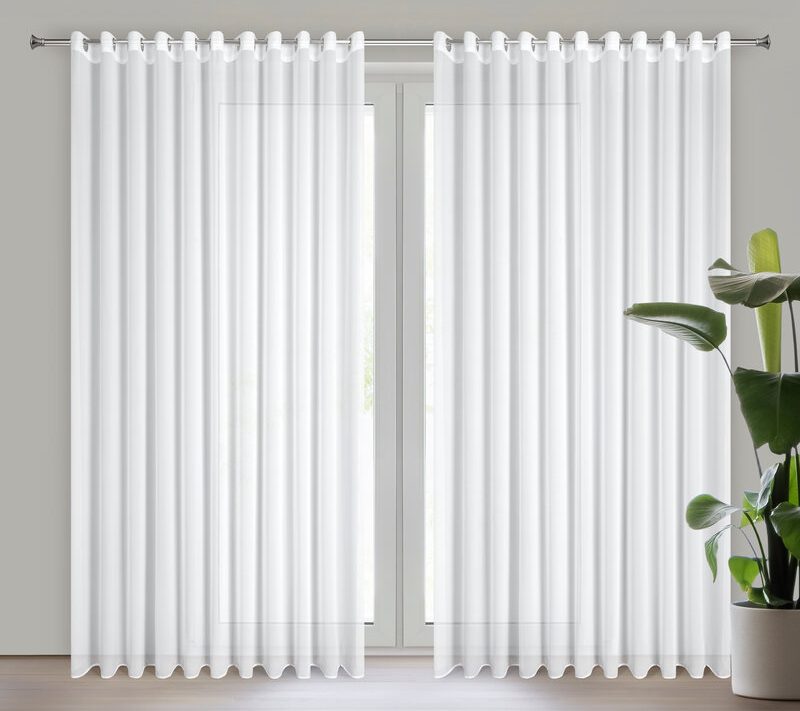 Firana gotowa Debra biała 300 X 250 CM – lekka i zwiewna