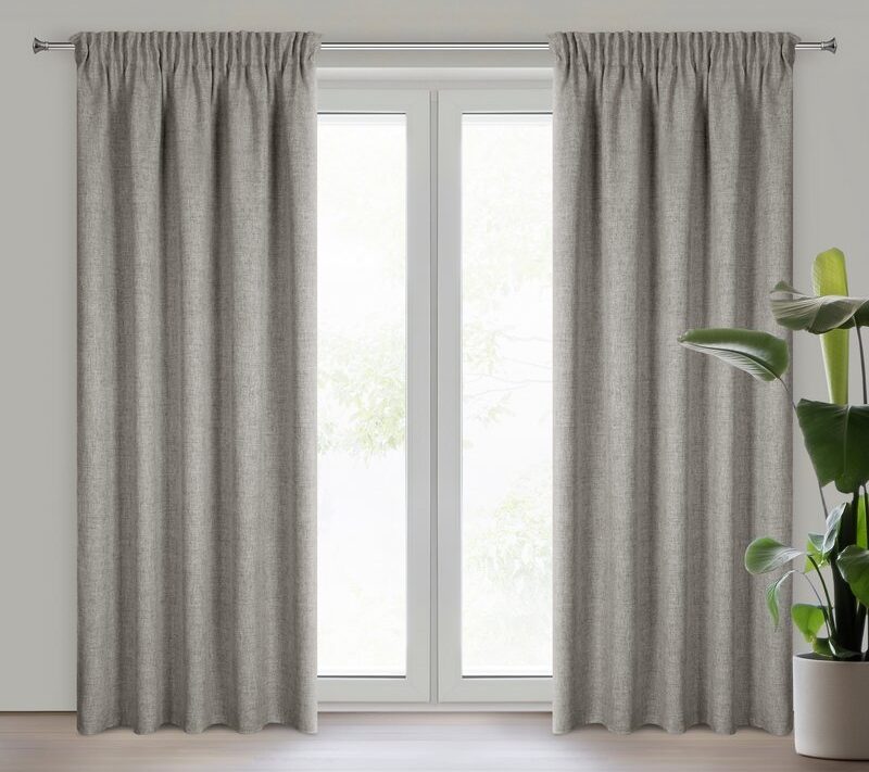 Zasłona gotowa JULA2 ciemnobeżowa 140 x 270 cm – wprowadza spokój