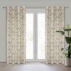 Zasłona gotowa Lucina naturalna 140 x 250 cm – z botanicznym wzorem