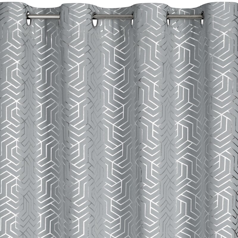 Zasłona gotowa SEMI srebrna 140 X 250 CM – rozświetla wnętrze