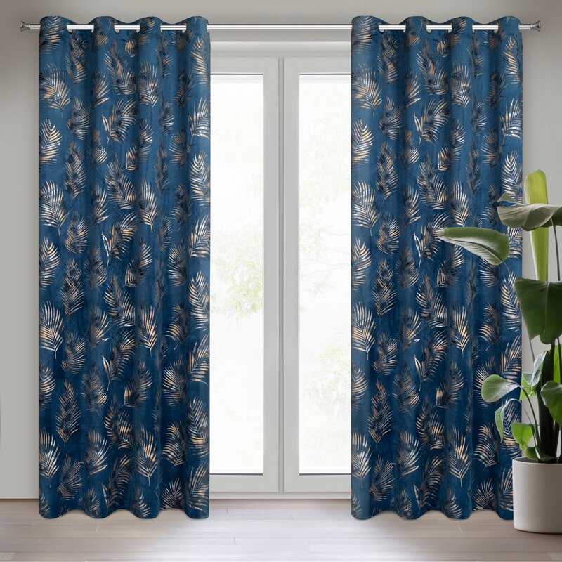 Zasłona gotowa Gloria2 granatowa 140 x 250 cm – zapewni półmrok
