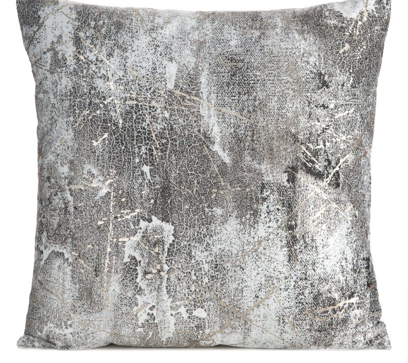 Poszewka welwetowa Ester grafitowa 45 x 45 cm – nada industrialny charakter