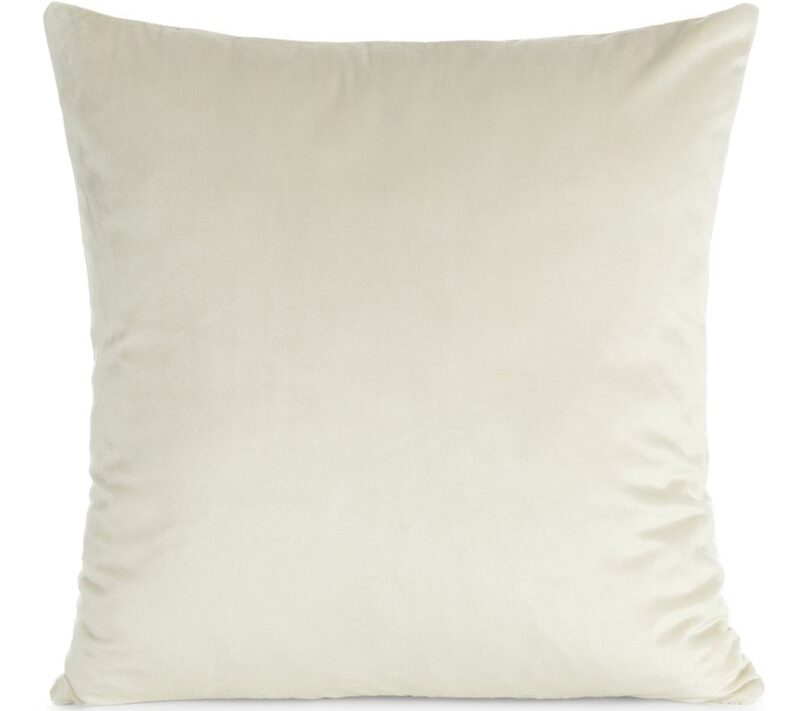 Poszewka Gaja kremowa 45 x 45 cm – miękka i welwetowa