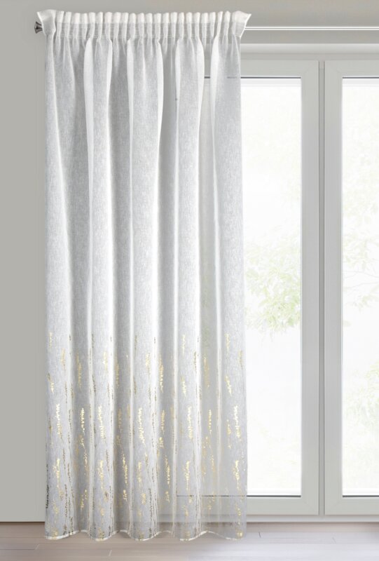 Firana gotowa Linzi biała 140 x 270 cm – rozprasza światło