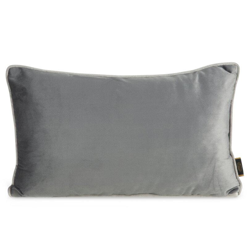Poszewka welwet Melia 2 stalowa 30 x 50 cm – miękka w dotyku
