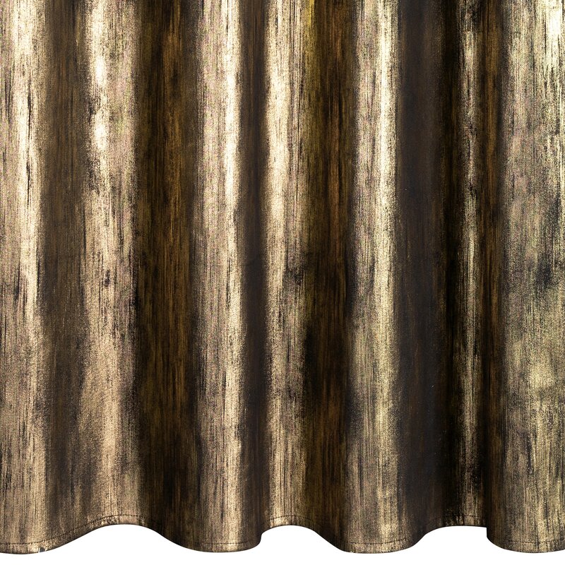Zasłona gotowa Emila czarna 140 X 250 cm – welwetowa, z błyszczącym wzorem